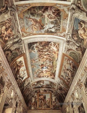 Farnese Fresque de plafond Baroque Annibale Carracci Peinture à l'huile